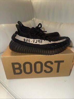 Yeezy Boost 350 V2 Black with Cream Stripe